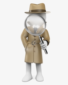 Detective - Investigator With Magnifying Glass, HD Png Download, Free Download