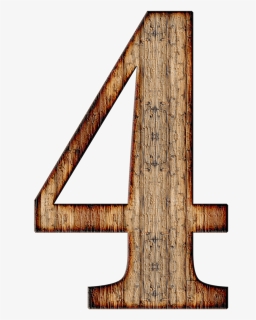 Number 4 Four - Wooden Number 4 Png, Transparent Png, Free Download