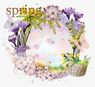 Forgetmenot Spring Frames - Purple Cluster Frame Png, Transparent Png, Free Download