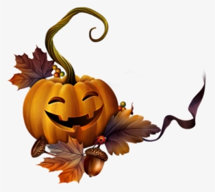 Pumpkin Cluster Clipart - Halloween Frames Tubes Png, Transparent Png, Free Download