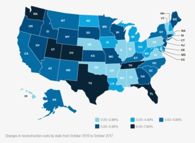 360value Reconstruction Costs Us Map - Us Pension Crisis, HD Png Download, Free Download