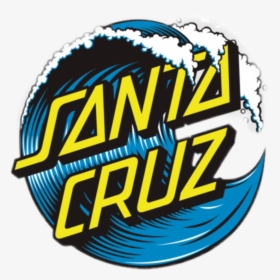 #wave #santa #cruz #santacruz #vsco #sticker #blue - Santa Cruz Skateboards, HD Png Download, Free Download