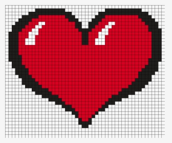 Heart Perler Bead Pattern / Bead Sprite - Big Heart Perler Beads, HD Png Download, Free Download