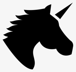 Clipart Royalty Free Download Unicorn Icon Free Download - Black Unicorn Head Png, Transparent Png, Free Download