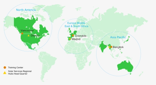 Schneider Electric Solar Services Hubs - Catch Me If You Can Map, HD Png Download, Free Download