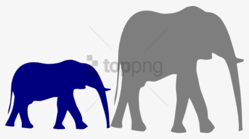 Free Png Download How To Set Use Mother And Baby Elephant - Mum And Baby Elephant Silhouette, Transparent Png, Free Download