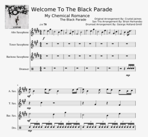 Welcome To The Black Parade Sheet Music Composed By - Radioactive Tenor Sax Sheet Music, HD Png Download, Free Download