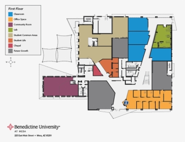 First Floor - 225 E - Main - Benedictine University Mesa Dorms, HD Png Download, Free Download