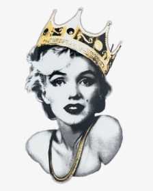 Scqueen Queen Crown Marilynmonroe Marilyn Monroe Marily - Marilyn Monroe Painting On Canvas High Detail, HD Png Download, Free Download