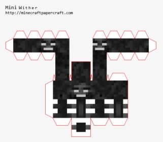 Mini Wither - Papercraft Minecraft Mini Wither, HD Png Download, Free Download