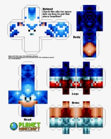 Skin De Sonic Para Minecraft, HD Png Download, Free Download