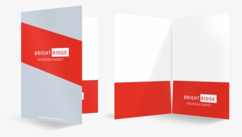 Bright Ridge Insurance Agency Pocket Folder Template - Insurance Folders, HD Png Download, Free Download