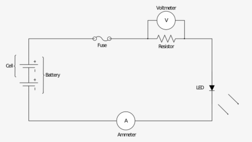 Transparent Electricity Circuit Clipart - Multimeter Symbols Schematic, HD Png Download, Free Download