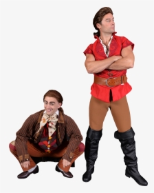 Lefou Crouches While Gaston Postures And Crosses His - Sitting, HD Png Download, Free Download
