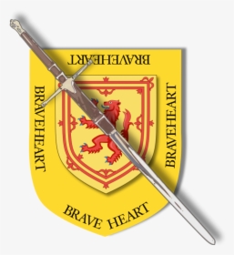 Braveheart Sword & Shield - Medieval Flag Of Scotland, HD Png Download, Free Download