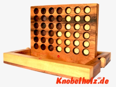 Connect Four, Bingo, Four In A Row Samanea Wood Strategy - Vier Gewinnt Holz, HD Png Download, Free Download