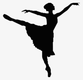 Black And White Dancer Clipart - Ballet Dancer Silhouette, HD Png Download, Free Download
