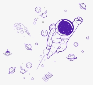 Dimension Four Hero - Astronaut Doodle, HD Png Download, Free Download