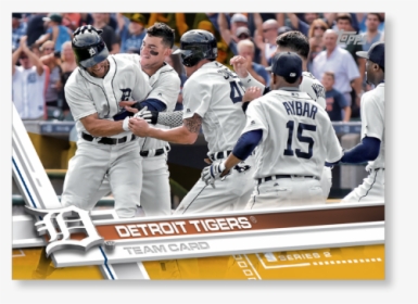 Detroit Tigers 2017 Topps Baseball Series 2 Team Cards - Baseball Player, HD Png Download, Free Download