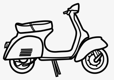 Scooter Black And White, HD Png Download, Free Download
