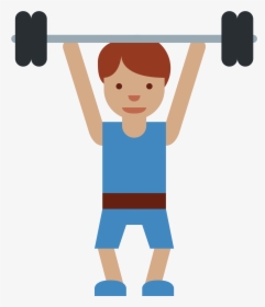 Lift Weights Emoji Clipart , Png Download - Weight Lifting Flashcards, Transparent Png, Free Download