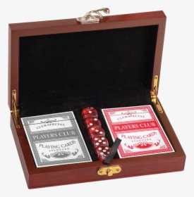 Rosewood Finish Card & Dice Gift Set - Playing Card, HD Png Download, Free Download