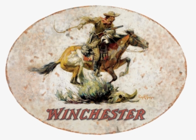 Winchester Horse & Rider Sign W1001 - Winchester Horse And Rider, HD Png Download, Free Download