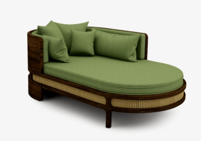 Brooks Chaise Longue Green Linen - Studio Couch, HD Png Download, Free Download