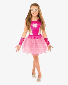 Kids Spider-girl Pink Tutu Dress Costume - Pink Spider Girl Costume, HD Png Download, Free Download