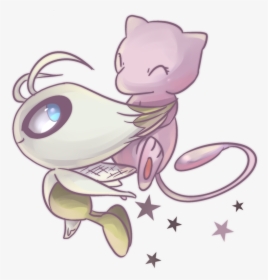 Celebi And Mew, Two "pixie - Celebi And Mew, HD Png Download, Free Download