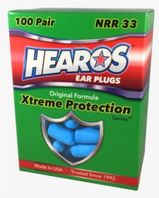 Hearos Xtreme Foam Earplugs, 33db Nrr Ear Plugs, 100 - Highest Decibel Ear Plugs, HD Png Download, Free Download