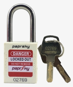 Lockout Padlock White Regular Steel Shackle - Security, HD Png Download, Free Download
