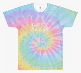Carefree Black Boy Tie Dye T-shirt - T-shirt, HD Png Download, Free Download