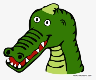 Dibujos Colorear Cocodrilos - Crocodile Head Cartoon Png, Transparent Png, Free Download
