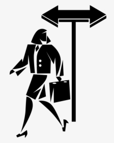 Vector Illustration Of Businesswoman Makes Decision - Illustration, HD Png Download, Free Download