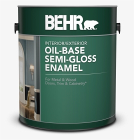 Can Of Behr Oil Base Semi Gloss Enamel, HD Png Download, Free Download