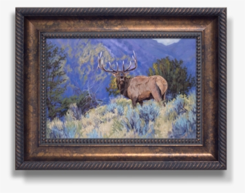 Ryan Kirby Elk The Defender Framed Canvas Giclee - Ryan Kirby Paintings, HD Png Download, Free Download