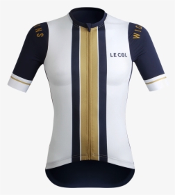 White/gold - Gold Cycling Jersey, HD Png Download, Free Download