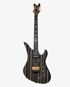 Schecter Guitar Synyster Gates Black With Gold Stripes - Schecter Synyster, HD Png Download, Free Download