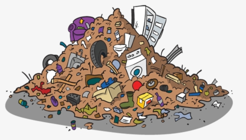Transparent Community Clean Up Clipart - Pile Of Trash Drawing, HD Png Download, Free Download