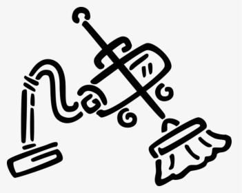 Vector Illustration Of Household Cleaning Tools Vacuum - Broom And Vacuum Clipart, HD Png Download, Free Download