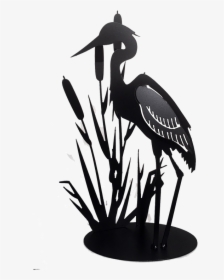 Great Blue Heron Clip Art Bird Crane - White Crane Bird Silhouette, HD Png Download, Free Download