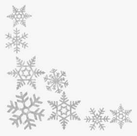 Transparent Christmas Border Clipart Black And White - Transparent Background Snowflake Border, HD Png Download, Free Download