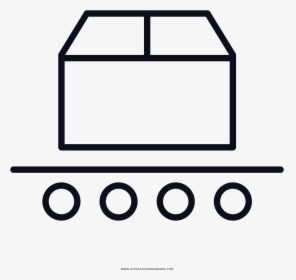 Conveyor Belt Coloring Page - Grab Food Logo Black And White, HD Png Download, Free Download