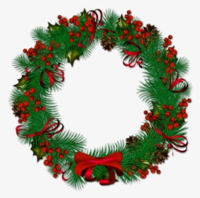 Holly Clipart Wreaths - Christmas Wreath Png Transparent, Png Download, Free Download