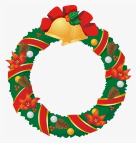 Christmas Wreath Clipart Png Wreath Christmas Gosu - クリスマス フリー 素材 透過, Transparent Png, Free Download