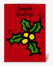 Christmas Wreath Greeting Card - Greeting Card, HD Png Download, Free Download