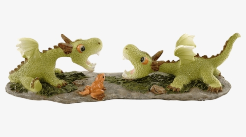 Arguing Green Dragonlings Statue - Animal Figure, HD Png Download, Free Download