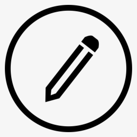 Pencil Writing Tool Symbol In Circular Button Outline - Socket Io Logo Png, Transparent Png, Free Download