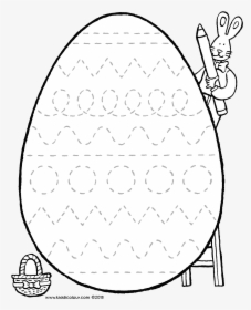 Giant Easter Eggs With Pencil Control Lines Colouring - Circle, HD Png Download, Free Download